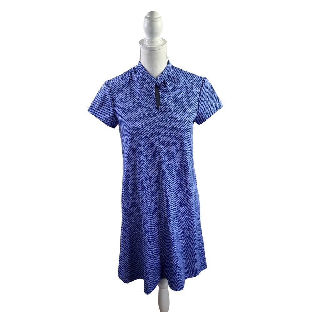 NWT J. McLaughlin Catalina Cloth Twisted Keyhole Neckline Cap Sleeve Blue XS